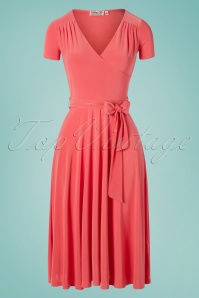Vintage Chic for Topvintage - Faith Swing-Kleid in Koralle 2