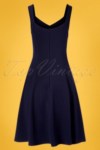 Vintage Chic for Topvintage - Suzy Swing Dress Années 50 en Bleu Marine 5