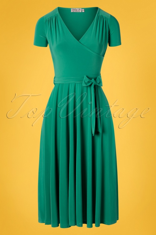 Vintage Chic for Topvintage - Faith Swing Dress Années 50 en Vert d'Eau 2