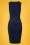 Topvintage Boutique Collection - Luna Pin Dot Pencil Dress Années 50 en Bleu Marine 5