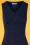 Topvintage Boutique Collection - Luna Pin Dot Pencil Dress Années 50 en Bleu Marine 3
