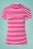 Vixen by Micheline Pitt - 50s Girl Gang Top in Pink and White Stripes 2
