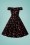 Timeless - Natasha Floral Swing Dress Années 50 en Noir 3