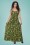 Collectif Clothing - 50s Elsie Pineapple Slice Maxi Dress in Green 2