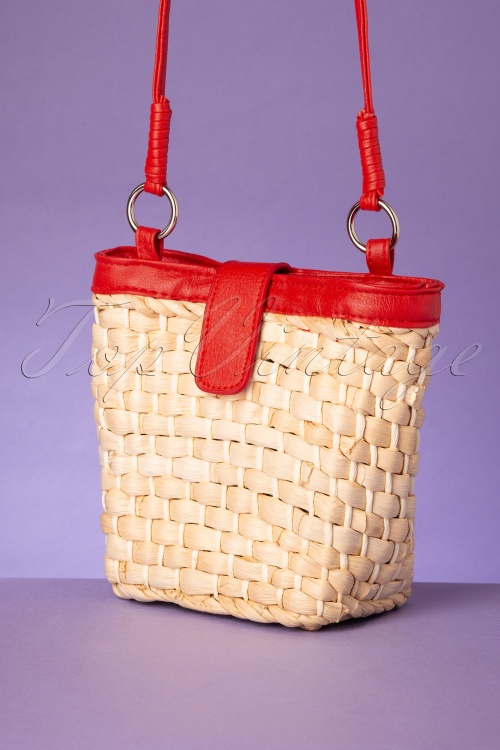 Darling Divine - 50s Lilly Wicker Bag in Neutral 2