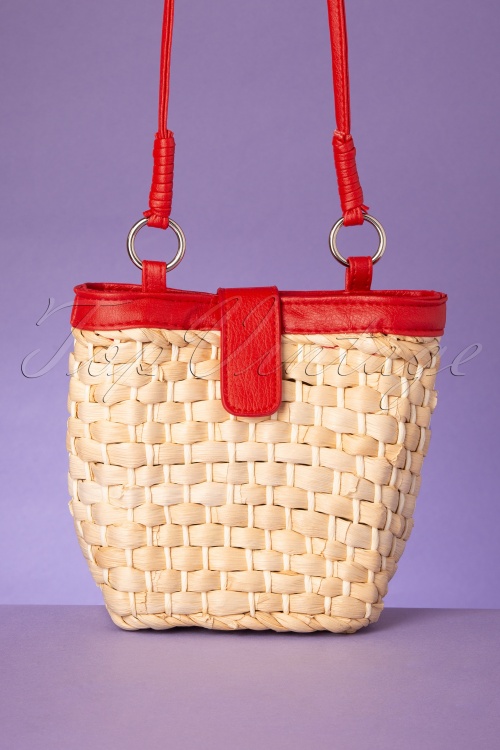 Darling Divine - Lilly Wicker Bag Années 50 en Neutre