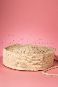 Banned Retro - 50s Frederique Round Woven Bag in Natural 4