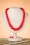 50s Natalie Bead Necklace Set in Red 