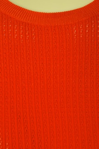 Compania Fantastica - Eliana Knitted Top Années 60 en Orange 3