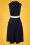 Topvintage Boutique Collection - Reese Swing-Kleid in Navy und Elfenbein 2
