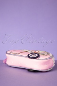 Vendula - 50s Sweetie Caravan Coin Purse in White and Pink 4