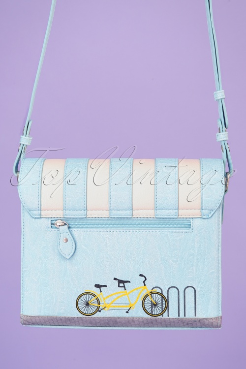Vendula - Vintage Bicyclette Box Bag Années 50 en Bleu Céleste 4