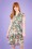 King Louie - Emmy Blossom Dress Années 60 en Bleu Scaphandre