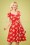 Topvintage Boutique Collection - Fabienne Flower Swing Dress Années 50 en Rouge