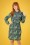 Smashed Lemon - Dawn Leopard Blouse Dress Années 60 en Vert