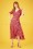 Sugarhill Brighton - 70s Jackie Havana Midi Frill Wrap Dress in Red