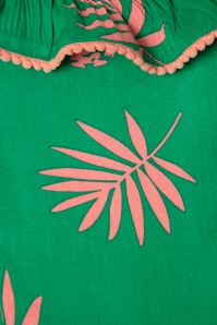 Bunny - Tropicana-jurk in groen en roze 4