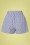 Louche - 50s Soren Chambray Stripes Tie Shorts in Blue and White 2