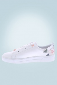 Ted Baker - Lialy Rose Sneakers Années 50 en Blanc 4