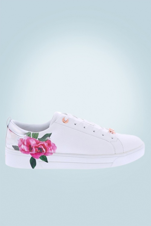 Ted Baker - Lialy Rose-sneakers in wit 3