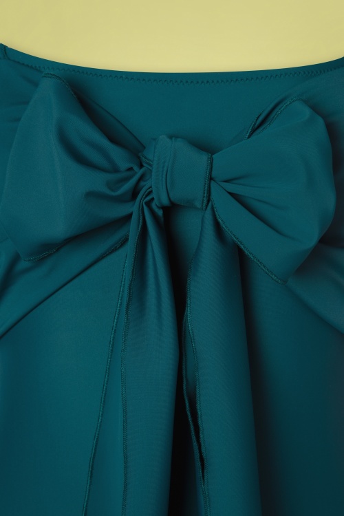 Jessica Rey - Greta Bow eendelig badpak in blauwgroen groen 5