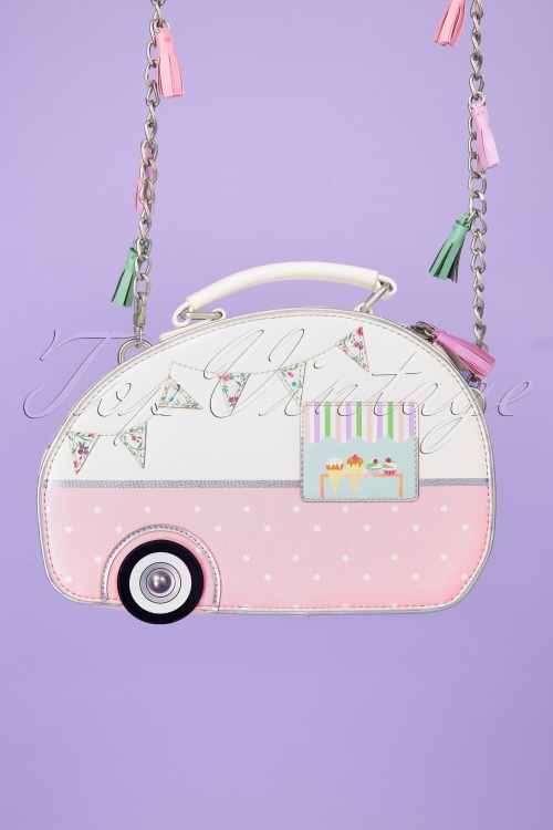 Vendula - 50s Sweetie Caravan Box Bag in Pink 4