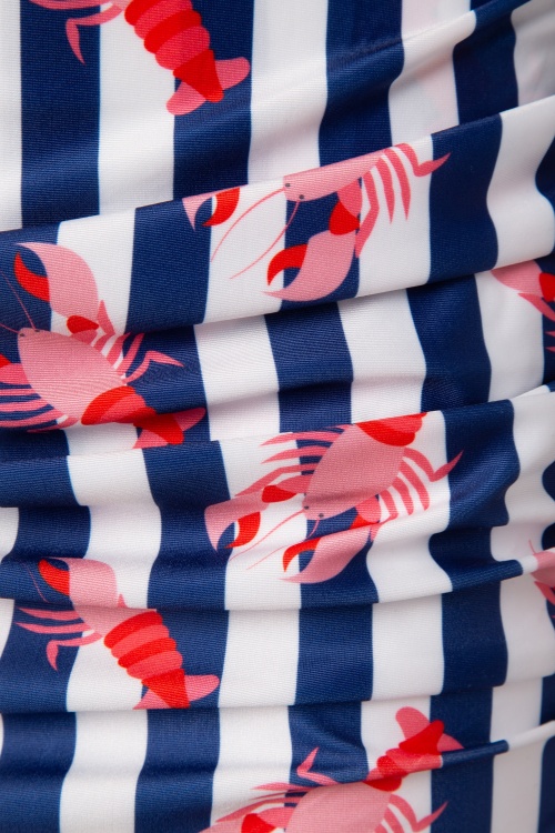 Collectif Clothing - Lobster Skirted Bikini Brief Années 50 en Multi 4