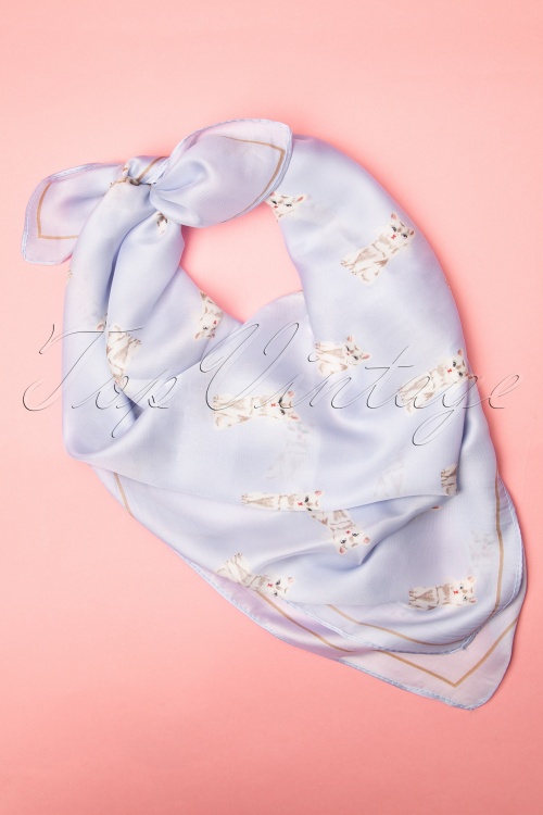 Collectif Clothing - Mathilda Kitten sjaal in blauw