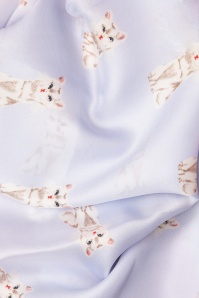 Collectif Clothing - Mathilda Kitten sjaal in blauw 3
