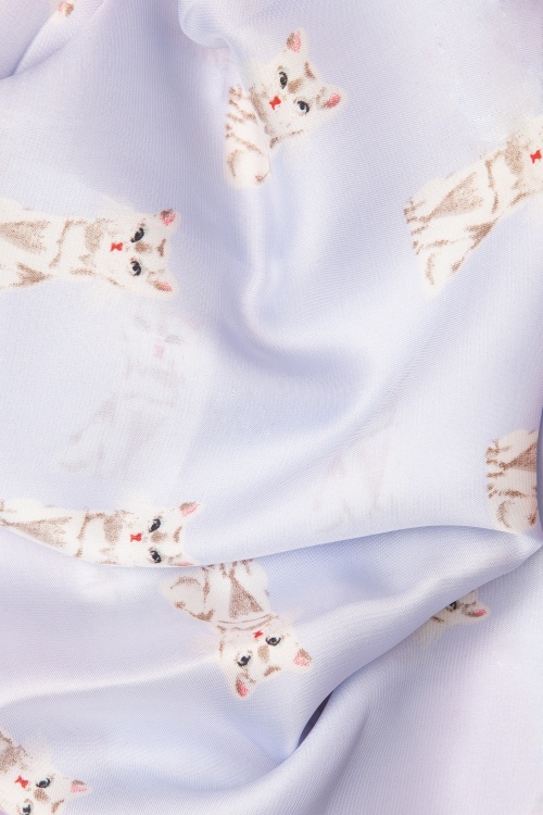 Collectif Clothing - Mathilda Kitten sjaal in blauw 3