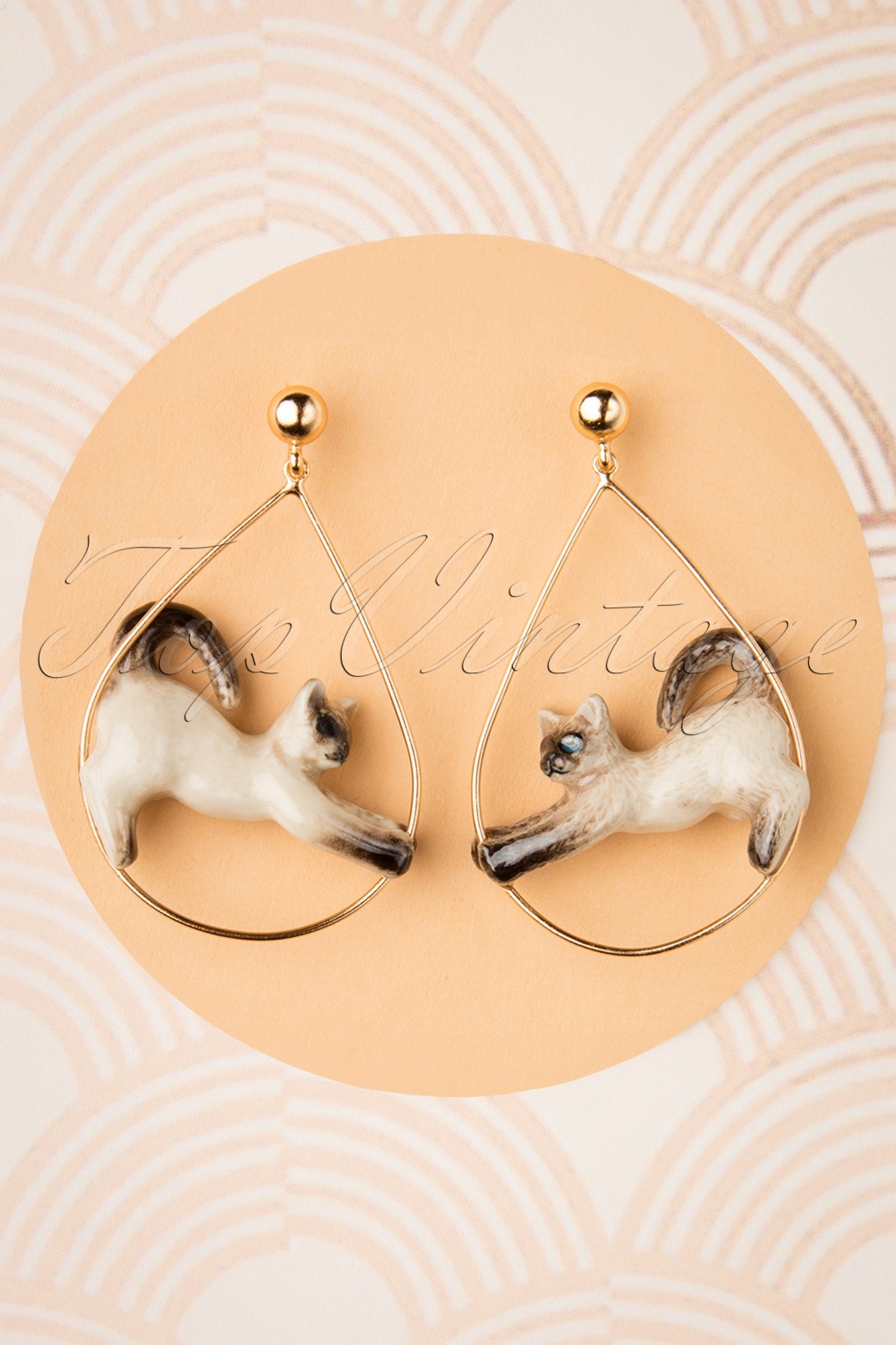 siamese cat earrings