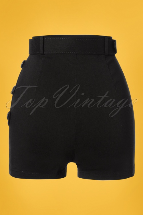 Collectif Clothing - Gertrude korte broek in zwart 2