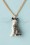 Nach Bijoux - 60s Mini Cat Necklace in Grey and Gold 2