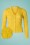 Circus - 60s Emerson Jacquard Cardigan in Curry Yellow