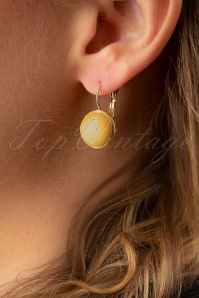 Urban Hippies - 60s Dot Earrings in Mimosa Yellow 2
