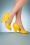 Bettie Page Shoes - Nellie peeptoe pumps in geel