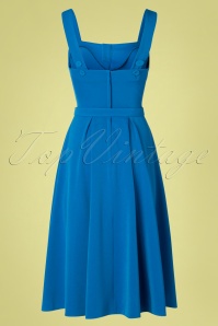 Miss Candyfloss - 50s Bella Fairytale Swing Dress in Blue 4