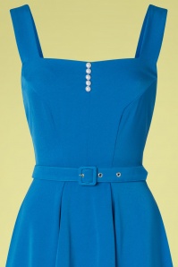 Miss Candyfloss - 50s Bella Fairytale Swing Dress in Blue 3