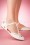 Bettie Page Shoes - 50s Juliet T-Strap Flats in Ivory 2