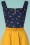 Miss Candyfloss - 50s Ingrid Lee Fairytale Swing Dress in Mustard and Navy 3