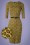 Vintage Chic for Topvintage - 50s Therrie Leopard Pencil Dress in Mustard Yellow 2