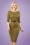 Vintage Chic for Topvintage - 50s Therrie Leopard Pencil Dress in Mustard Yellow