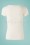 Queen Kerosin - Hawaiian Queen T-shirt Années 50 en Blanc Cassé  3