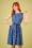 Pretty Vacant - Lauren Divers Dress in Blue Années 50 en Bleu