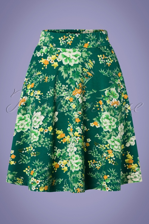 King Louie - 60s Serena Makura Skirt in Para Green 2
