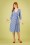 Compania Fantastica - Nicole Stripes Wrap Dress Années 70 en Bleu