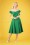 Collectif Clothing - Dolores Doll Swing-Kleid in Smaragdgrün