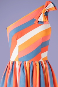Bettie Page Clothing - 50s Belinda Swing Dress in Sherbet Stripe 4
