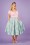 Bunny - 50s Sakura Swing Skirt in Mint Blue