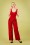 Collectif Clothing - Jenna Palm Tree Dungarees Années 50 en Rouge